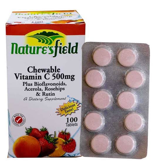 NATURE'S FIELD CHEW-ABLE VITAMIN C 500 MG X10 SACHET
