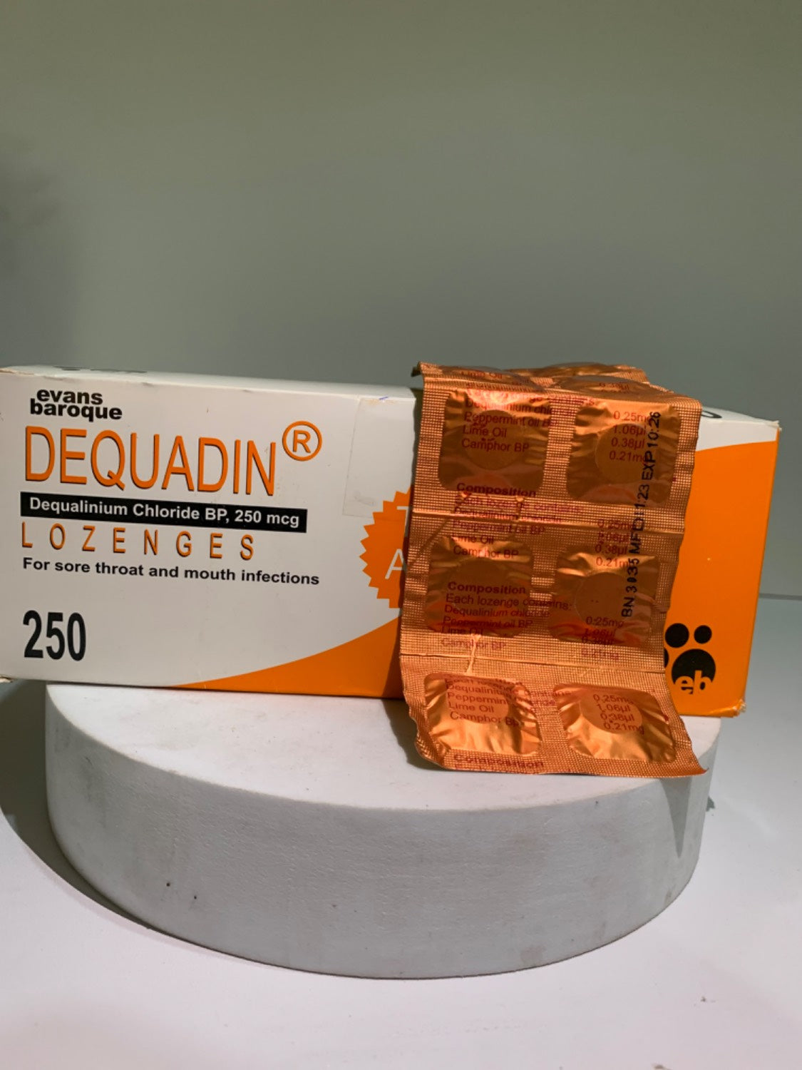 DEQUADIN LOZENGES PER TABLET