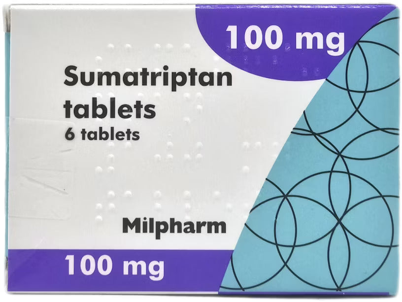SUMATRIPTAN 100MG X 6 MILPHARM