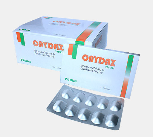 ONYDAZ 200/500MG TABS X 10