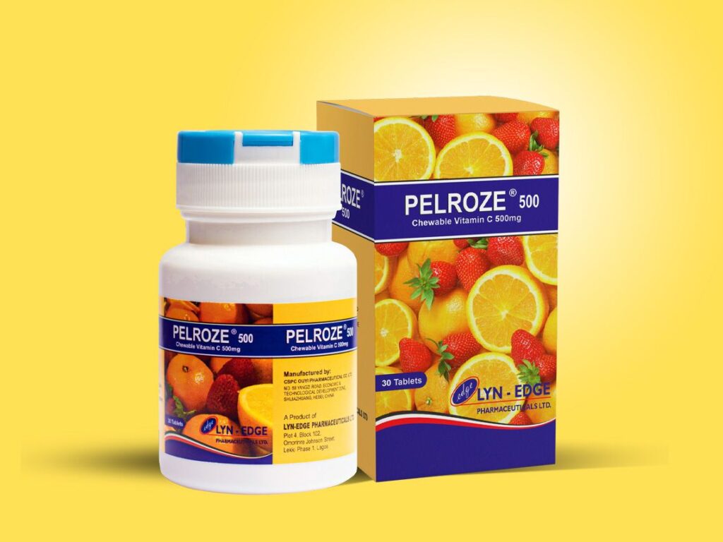 PELROZE CHEWABLE VIT C 500MG