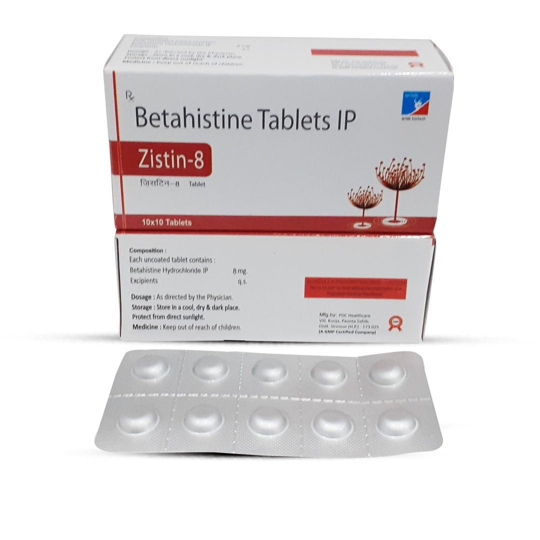 BETAHISTINE 8MG TABS X 10
